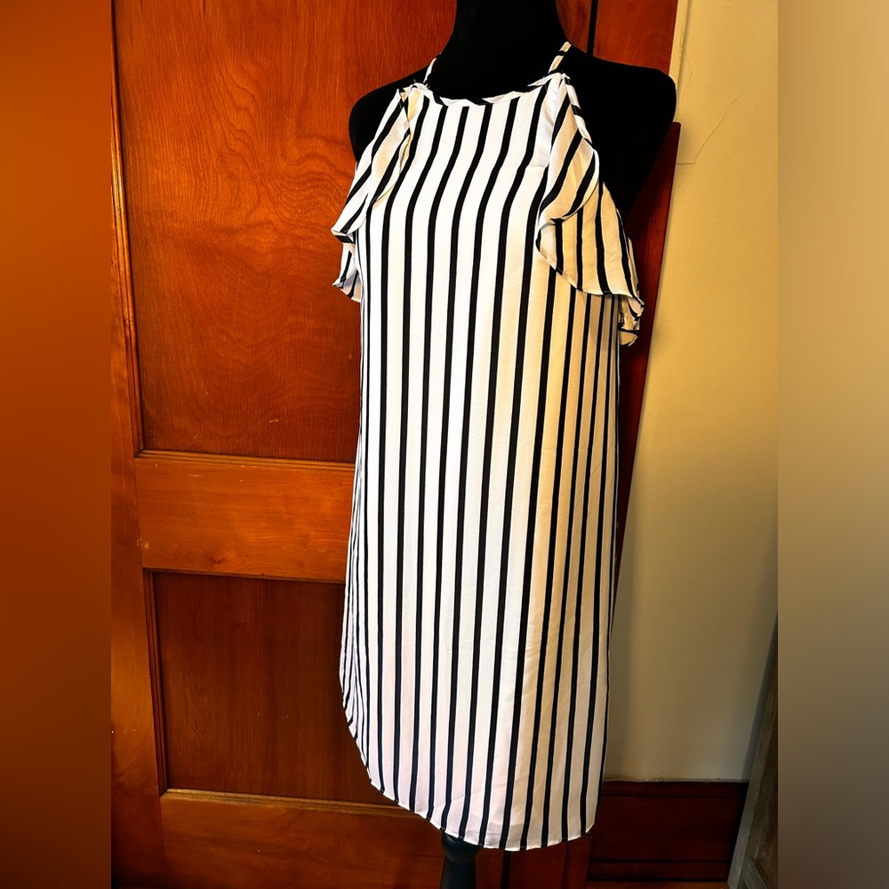 J crew navy blue and white striped halter - Picture 7 of 9